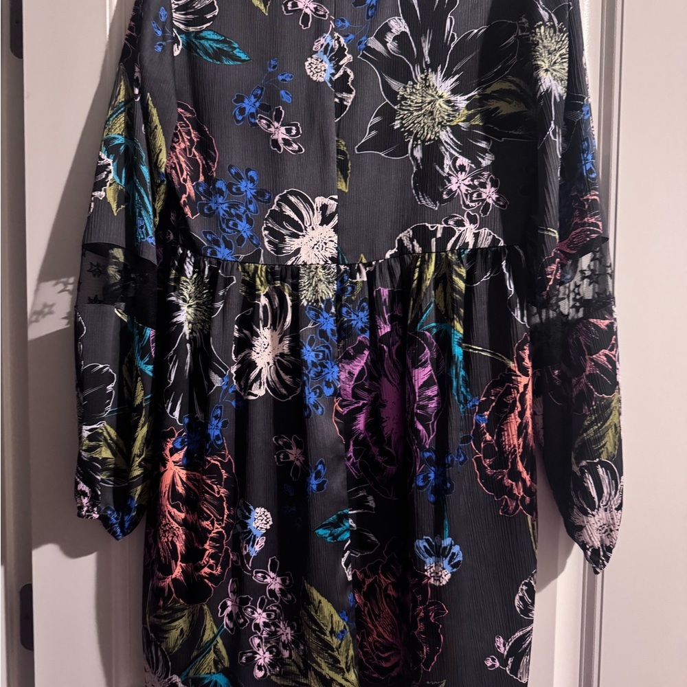 Guess Pink and Black A-line Dress with Mock Neck - Picture 4 of 4